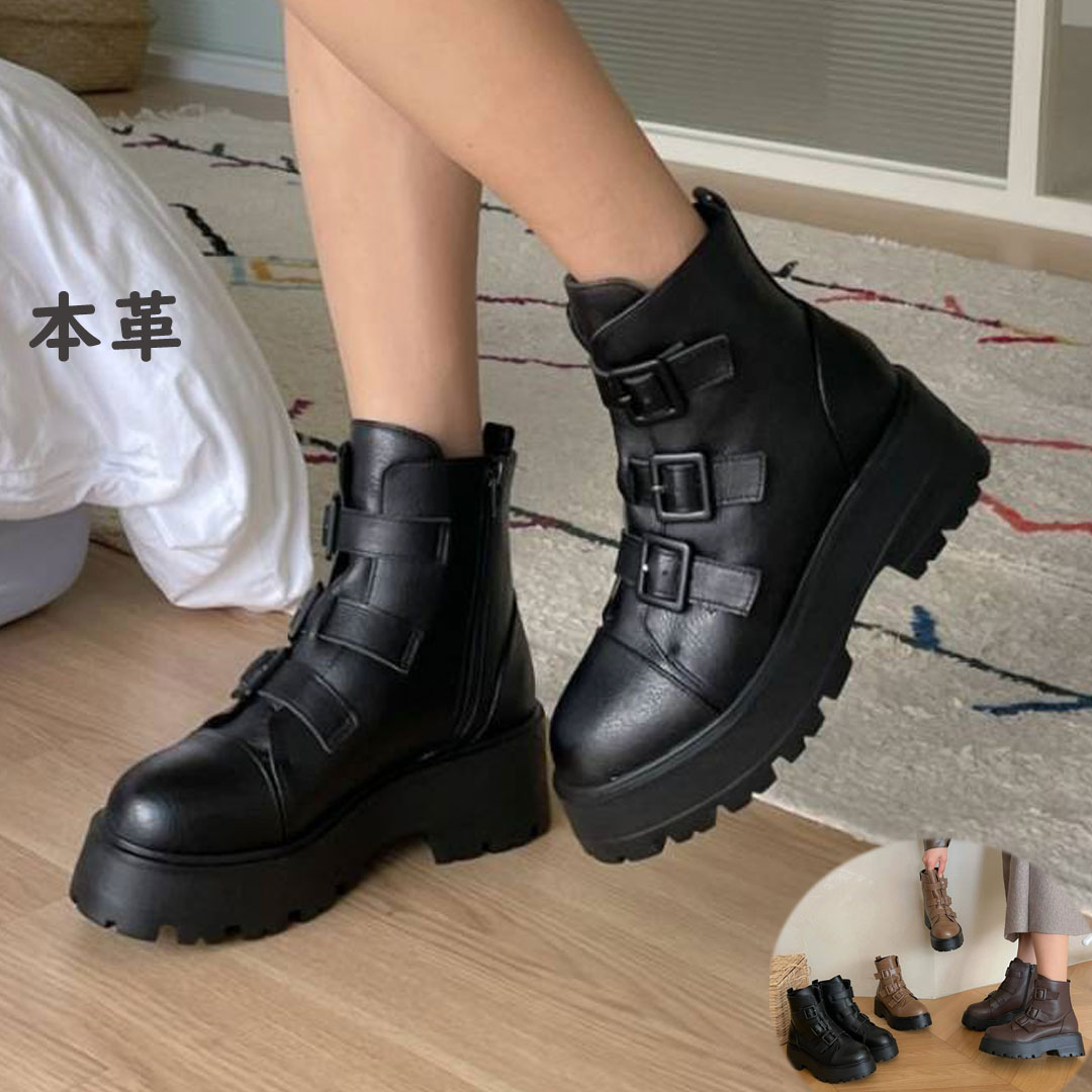 エンジニアブーツ レディース ワークブーツ ショートブーツ 本革 革 40