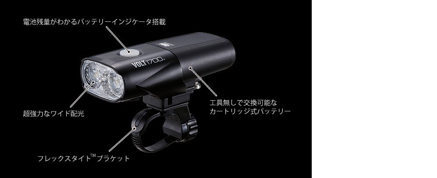 CATEYE（キャットアイ） VOLT1700 （ボルト1700）フロントライト充電式