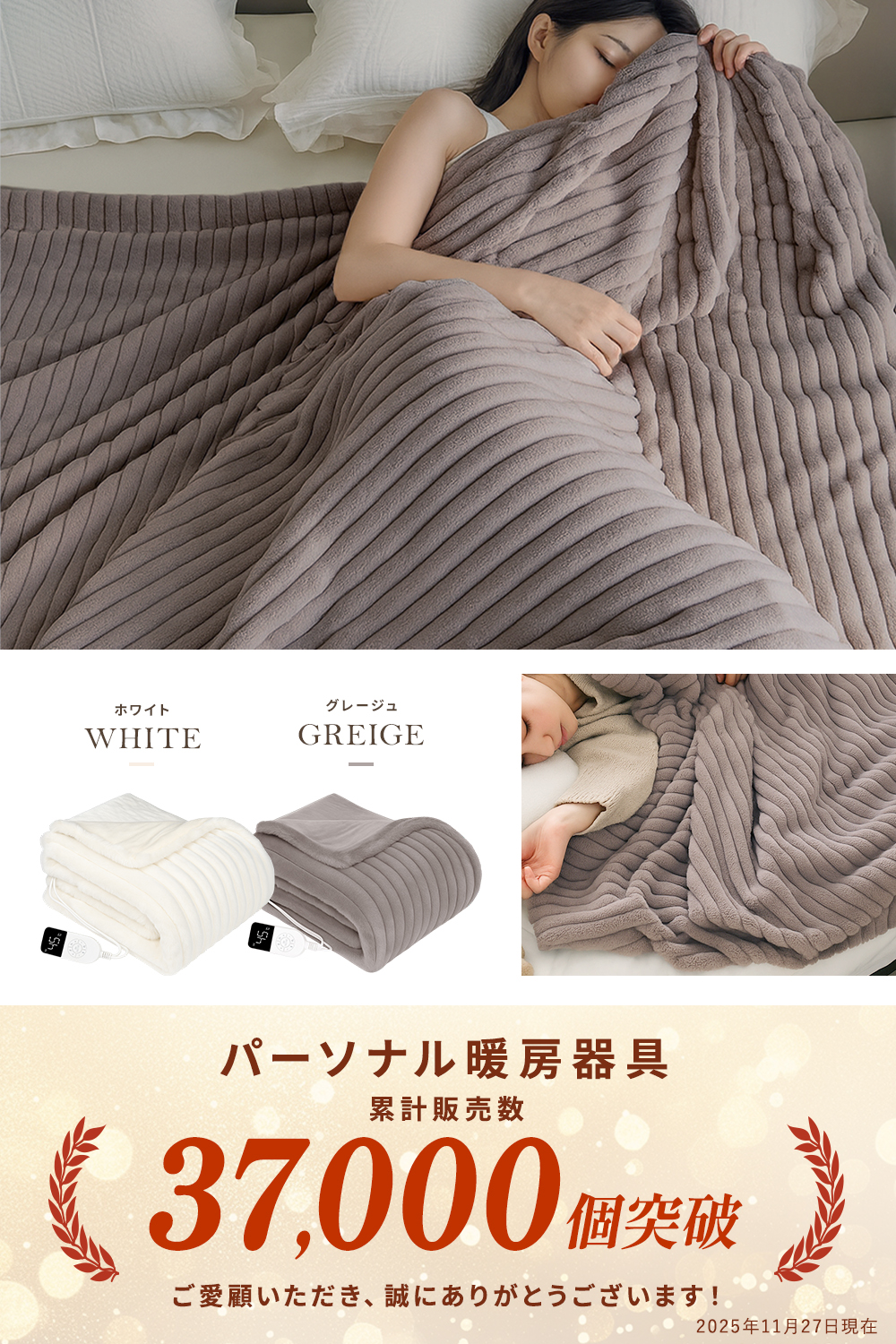 Rocotto（ロコット） 電気毛布 ふわとろ毛布 電気ブランケット