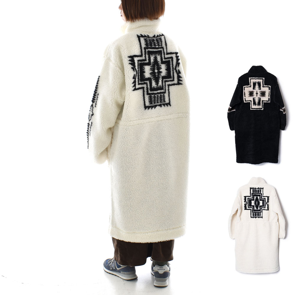 PENDLETON（ペンドルトン） レディース ボアスタンドロングコート 4475