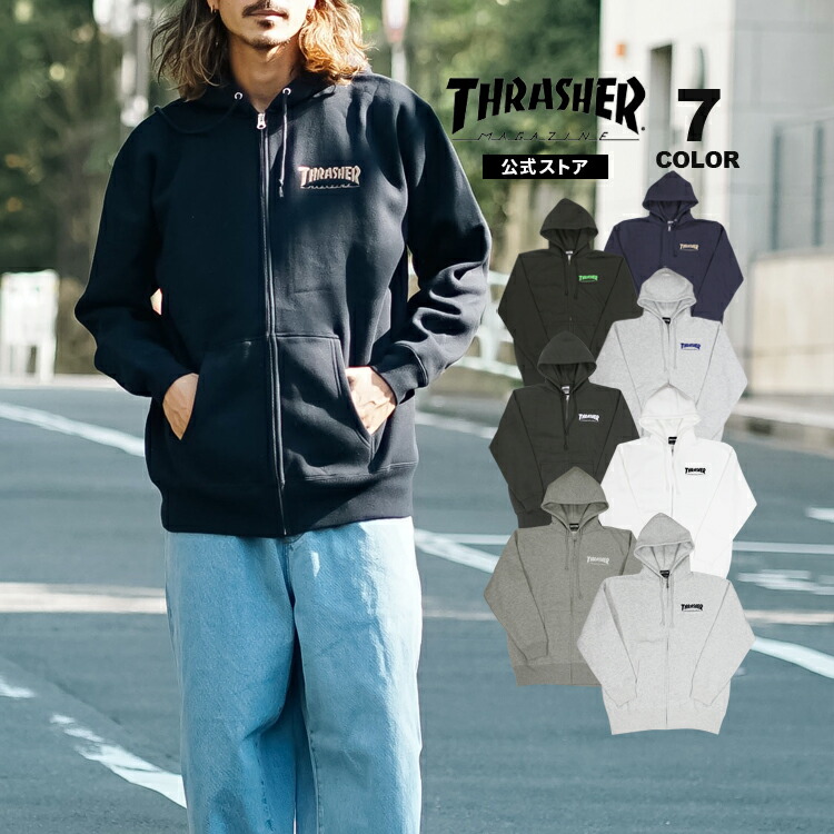 THRASHER（スラッシャー） ジップ パーカー THRASHER HOMETOWN ZIP