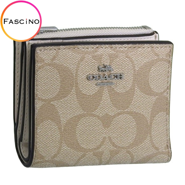 COACH（コーチ） 財布 レディース 二つ折り財布 アウトレット ベージュ