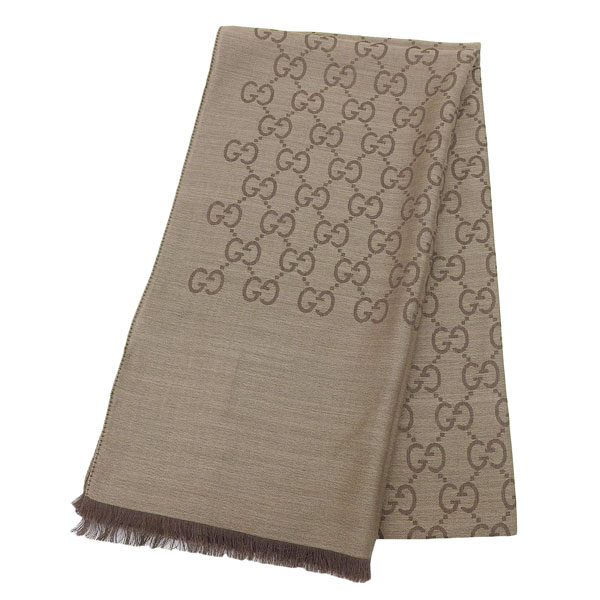 GUCCI（グッチ） マフラー ストール レディース ブラウン GG 冬 可愛い