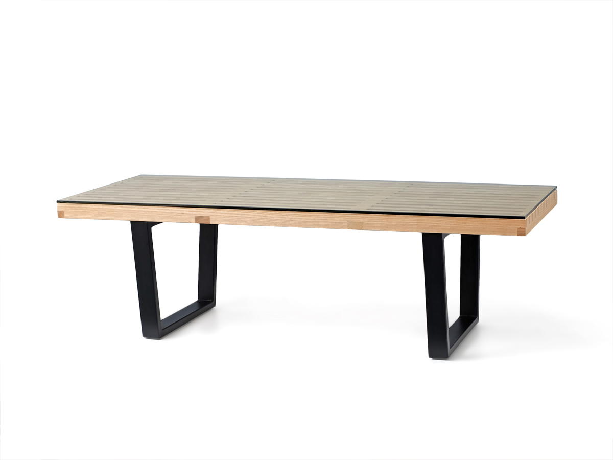 ネルソンベンチ 全2色 120サイズ ガラス天板セット ジョージ・ネルソン