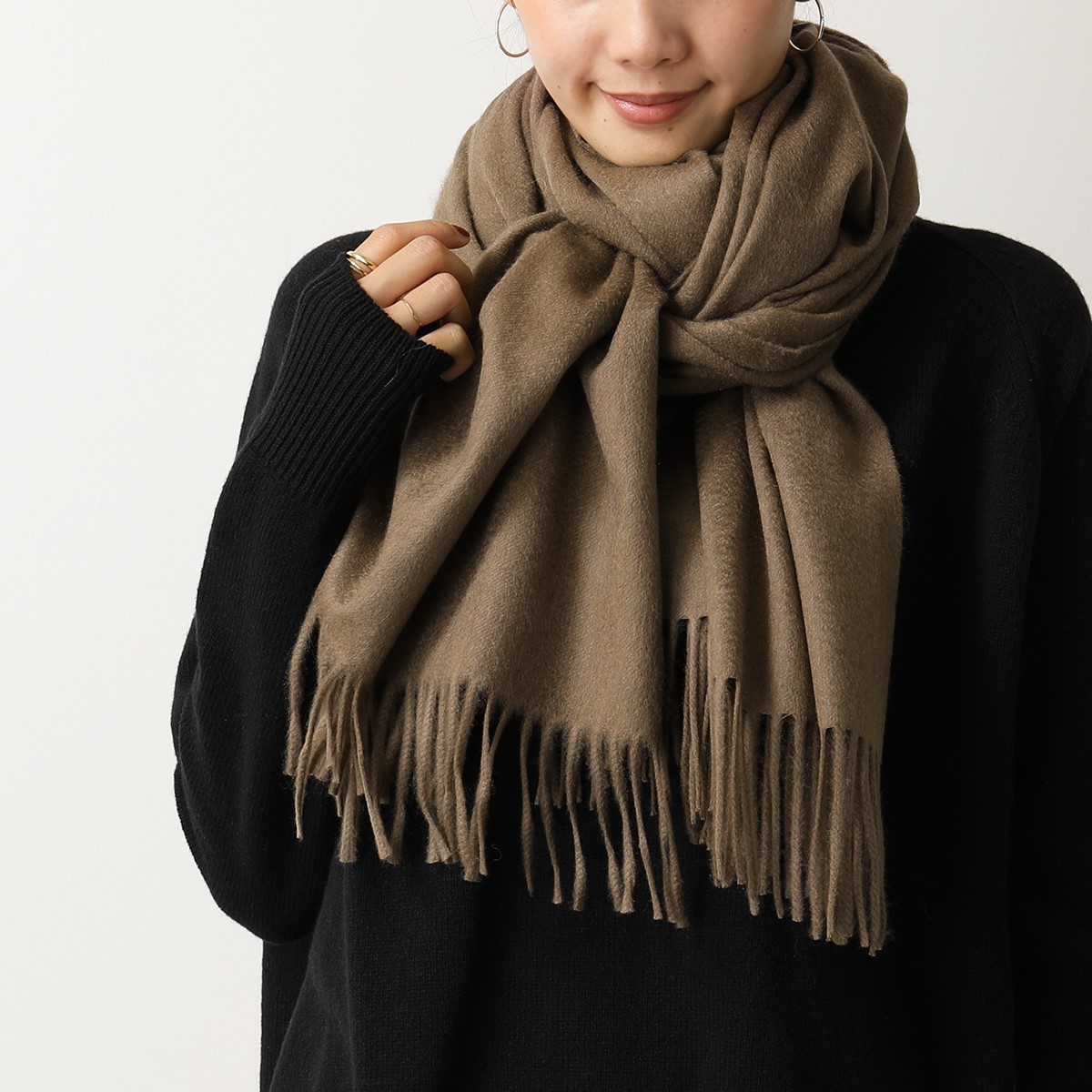 Begg & Co（ベグアンドコー） マフラー Arran Plain Dark Light メンズ