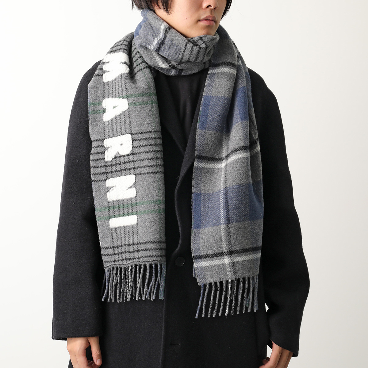 MARNI（マルニ） マフラー SCMC0119Y0 UAW035 メンズ ロゴ フリンジ