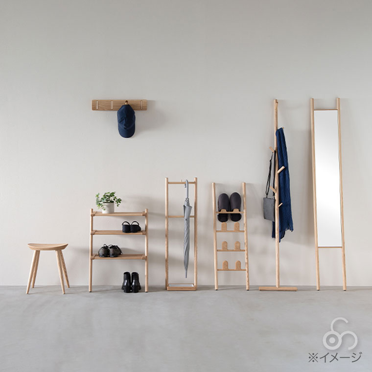 cosine（コサイン） (プレゼント付) ウォールフック タモ材 CH-03NT