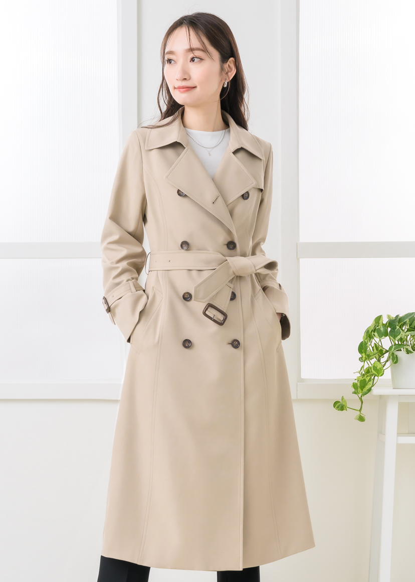 ELENA（エレナ） ライナー付 トレンチコート レディース 撥水 防汚