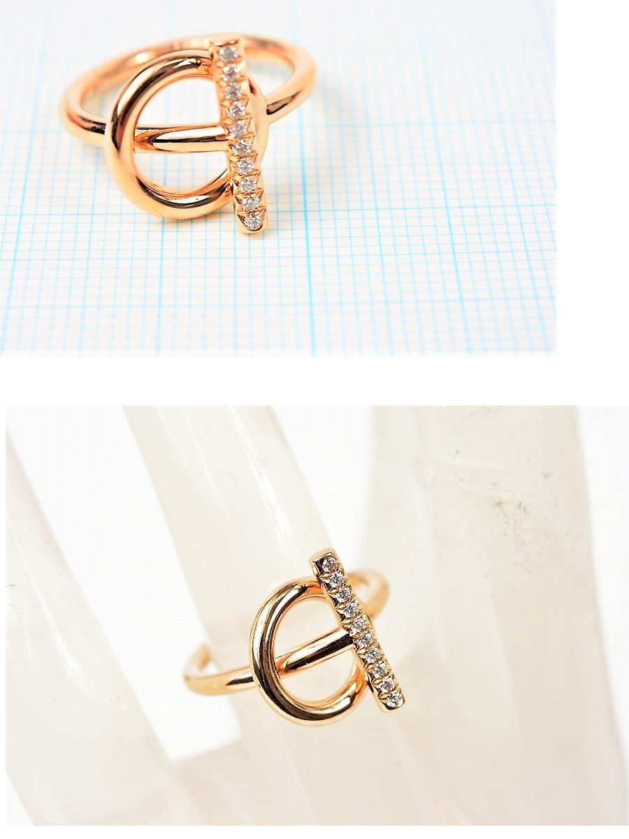 HERMES（エルメス） 【新品同様】エルメス リング エシャペ PM ピンク