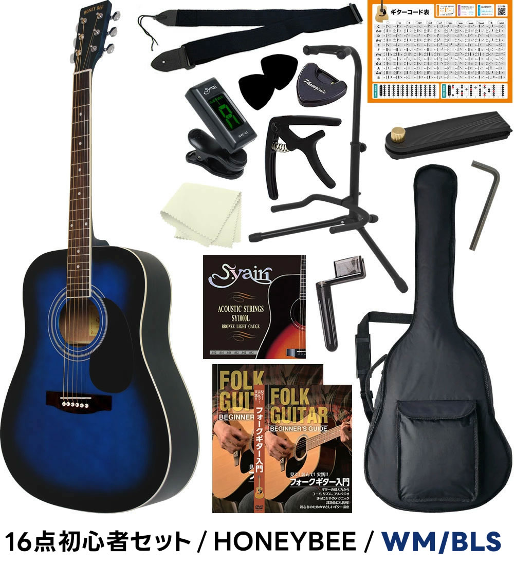 アコースティックギター 初心者セット 16点 W-15/F-15 アコギ 入門