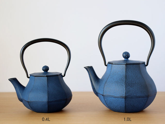 鉄瓶兼用急須 みやび 0.4L 南部宝生堂 及富 OITOMI 南部鉄器 黒 青