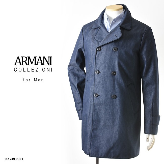 ARMANI COLLEZIONI アルマーニ コート メンズ トレンチコート デニム