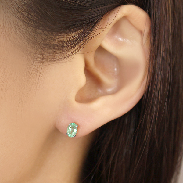 ピアス エメラルド プラチナ pt900 プラチナ900 メンズ 男性用 ミント