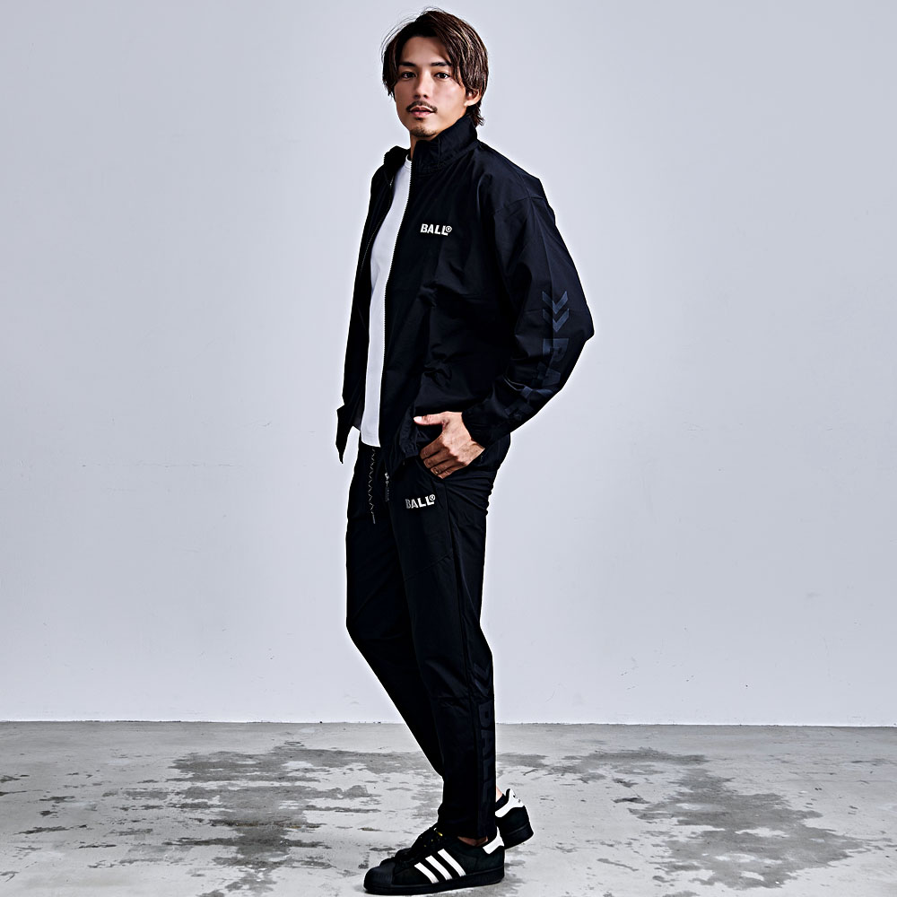 BALL セットアップ メンズ 上下 ジャージ ブルゾン ストレッチ 天竺