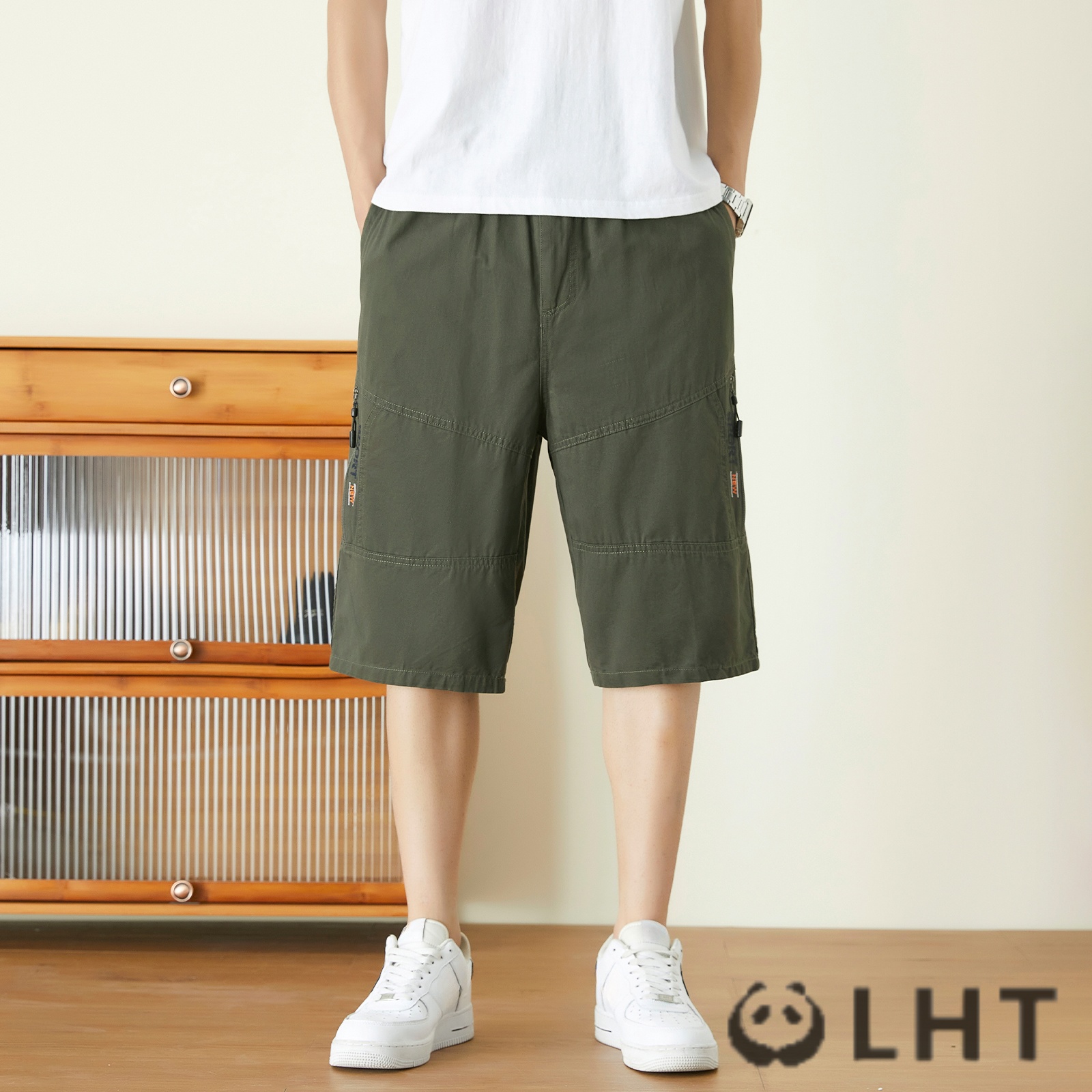 ショートパンツ メンズ 七分丈 綿100% カーゴパンツ ハーフパンツ