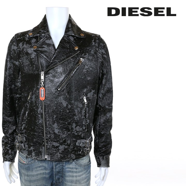 DIESEL（ディーゼル） ラムレザージャケット メンズ ハードダメージ