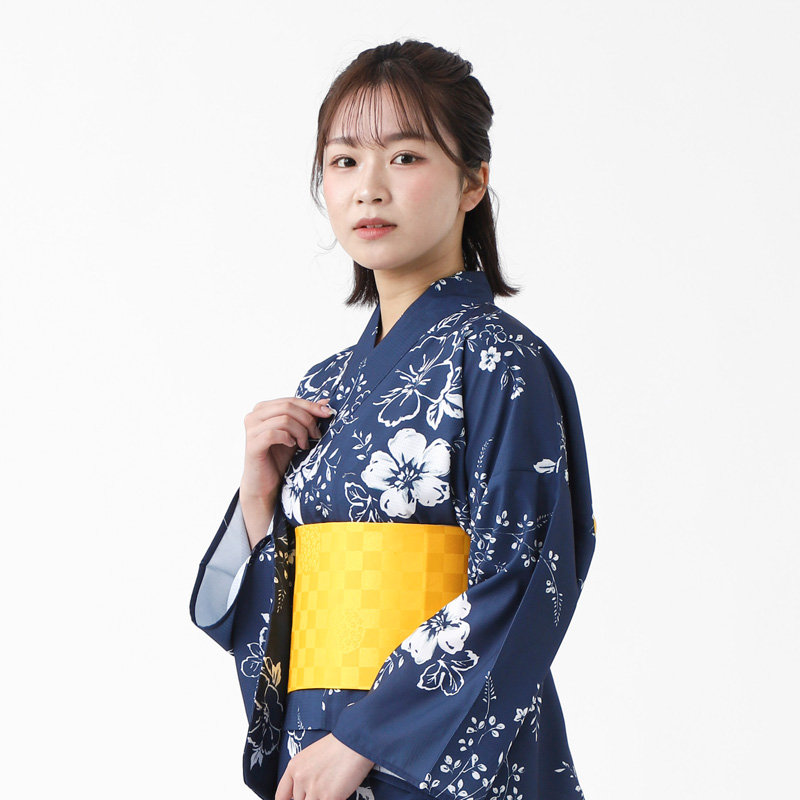 BOTAN 初心者も安心 ワンピース 二部式浴衣 帯 下駄 3点 セット 花柄