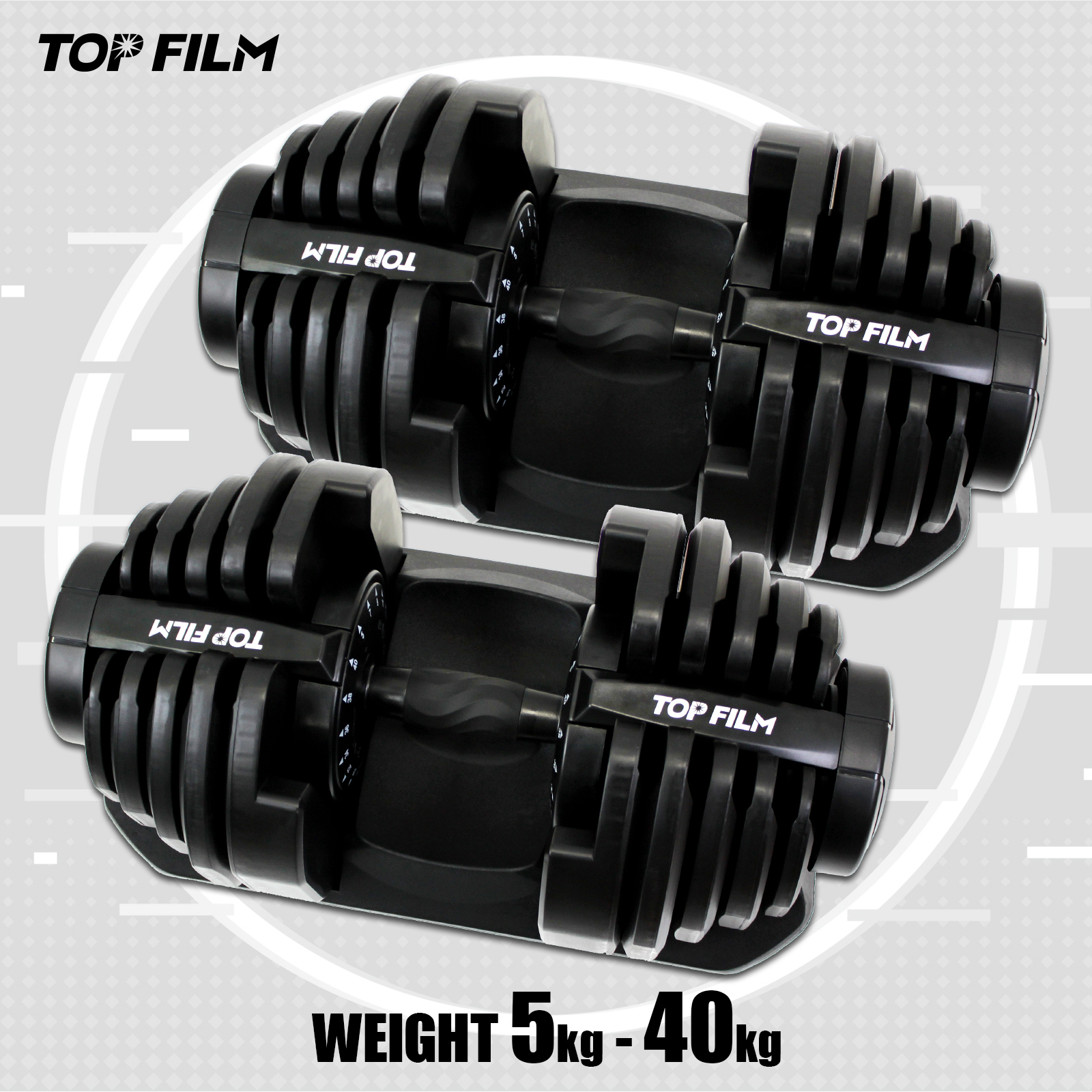 TOP FILM 可変式ダンベル 40kg 2個セット 32kg 36kg ダンベル 可変式 2