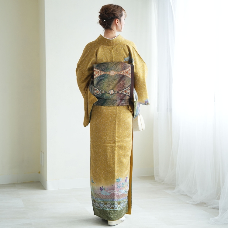 訪問着 レンタル おしゃれ 20点 フルセット 正絹 古典柄 レトロ 花