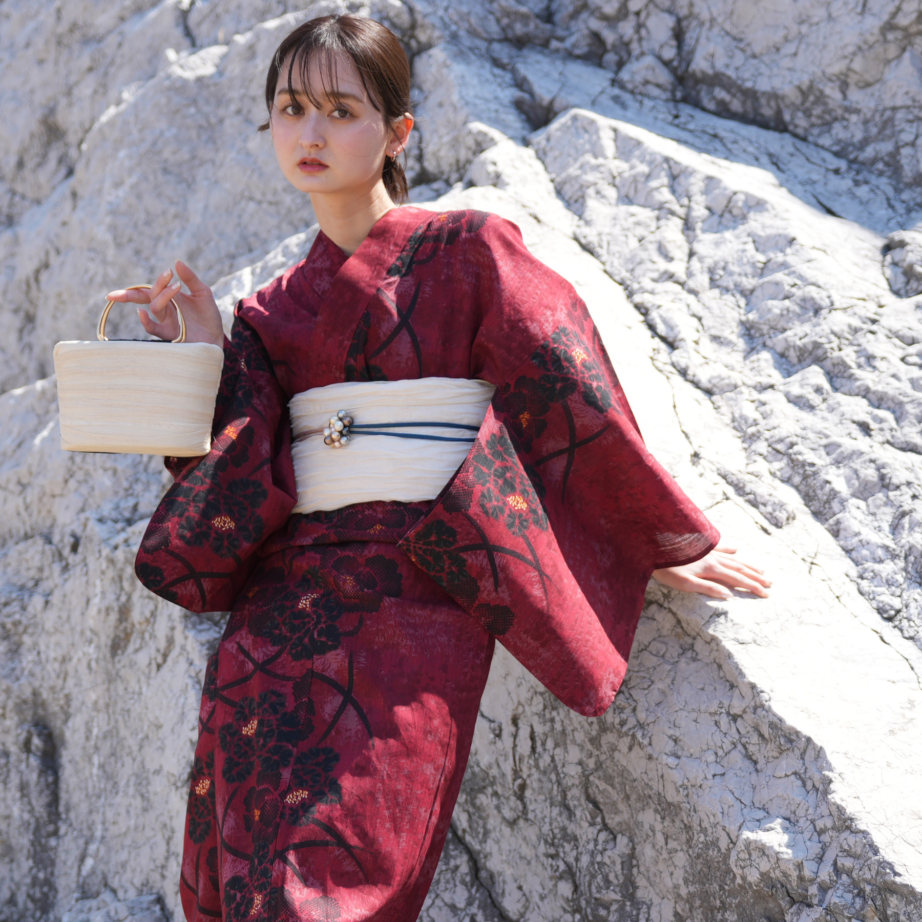 utatane 浴衣 レディース セット 高級変わり織 浴衣3点セット