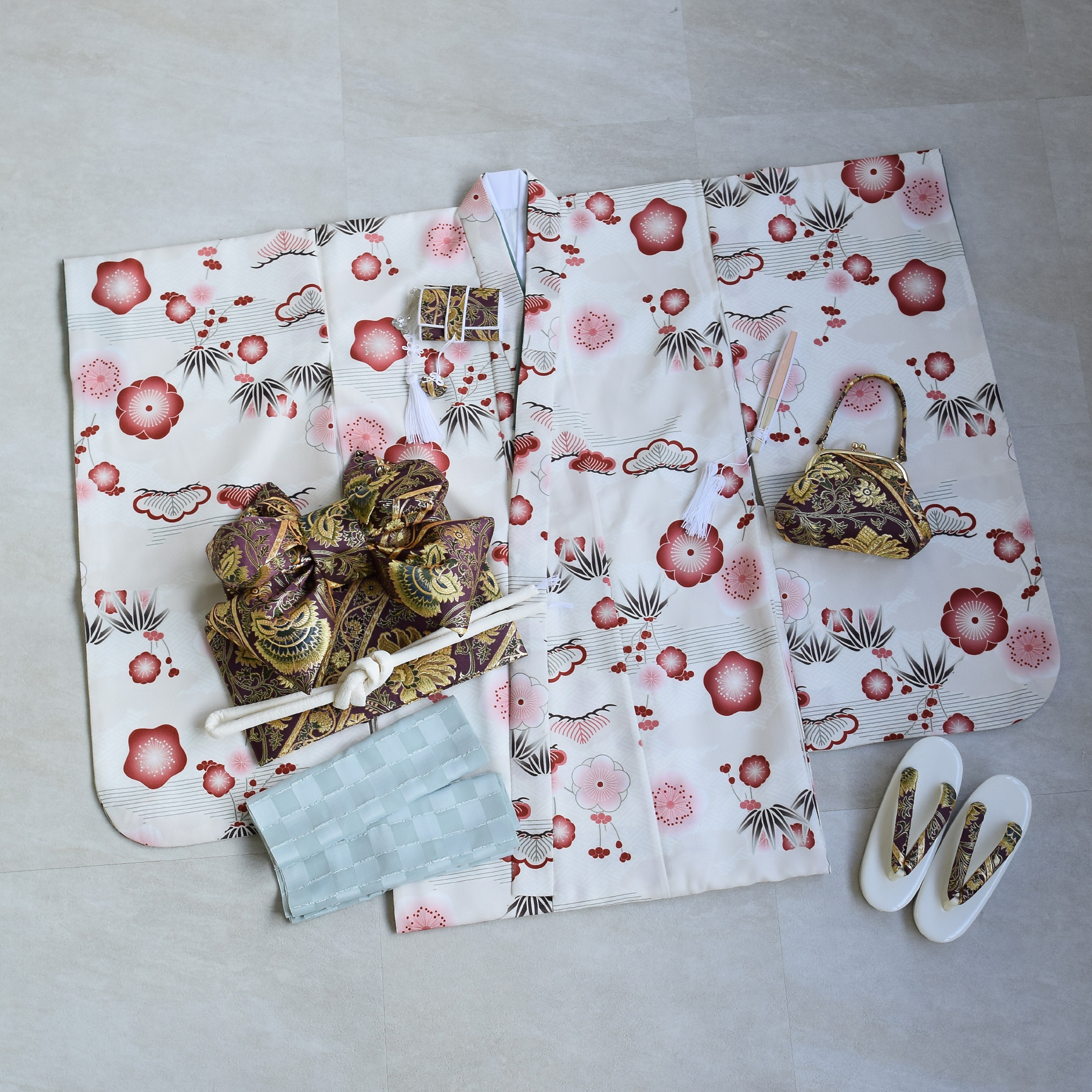 七五三 着物 7歳 振袖 フルセット 購入 ひよこ商店 女の子 四つ身 元禄