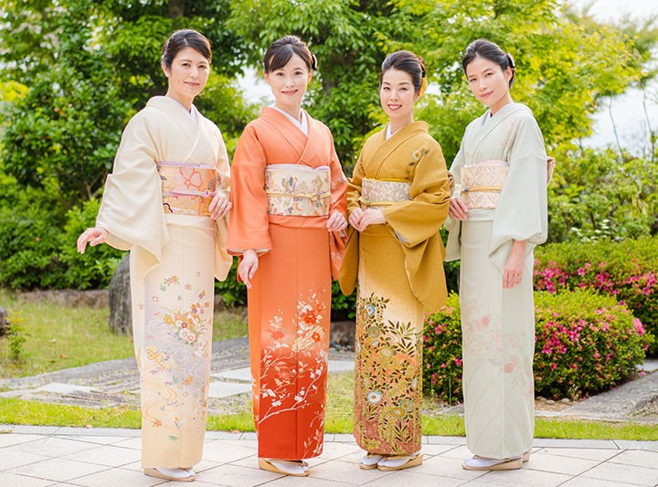 レンタル フルセット 高級正絹 訪問着 HO-FU315 白藤色 辻が花 結婚式