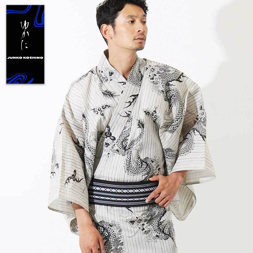 浴衣 メンズ/送料無料/日本製高級生地/浴衣 +帯+下駄+腰紐/高級・お