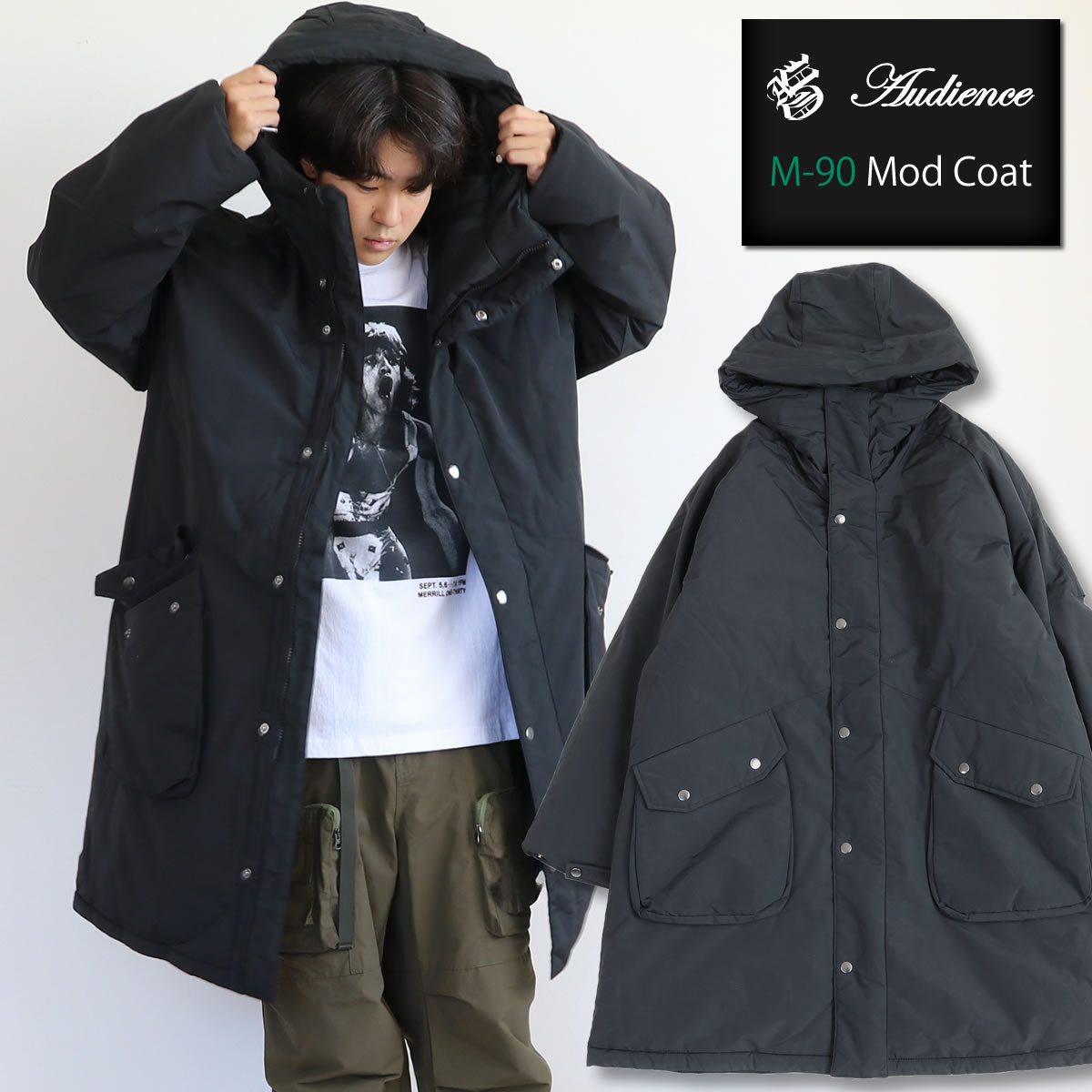 Audience（オーディエンス） モッズコート 中綿 スウェーデン軍 M-90