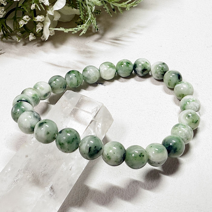 日高翡翠（ヒスイ）AAA 北海道産 8mm ブレスレット 天然石