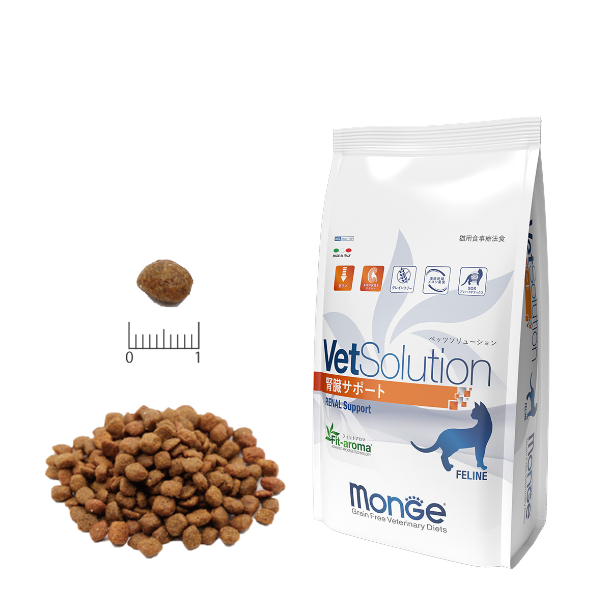 VetSolution 猫用 腎臓サポート 400g Monge 療法食 腎臓病 疾患 Vet