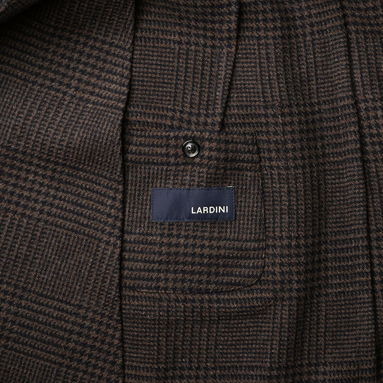 LARDINI（ラルディーニ） チェスターコート グレンチェック ウール