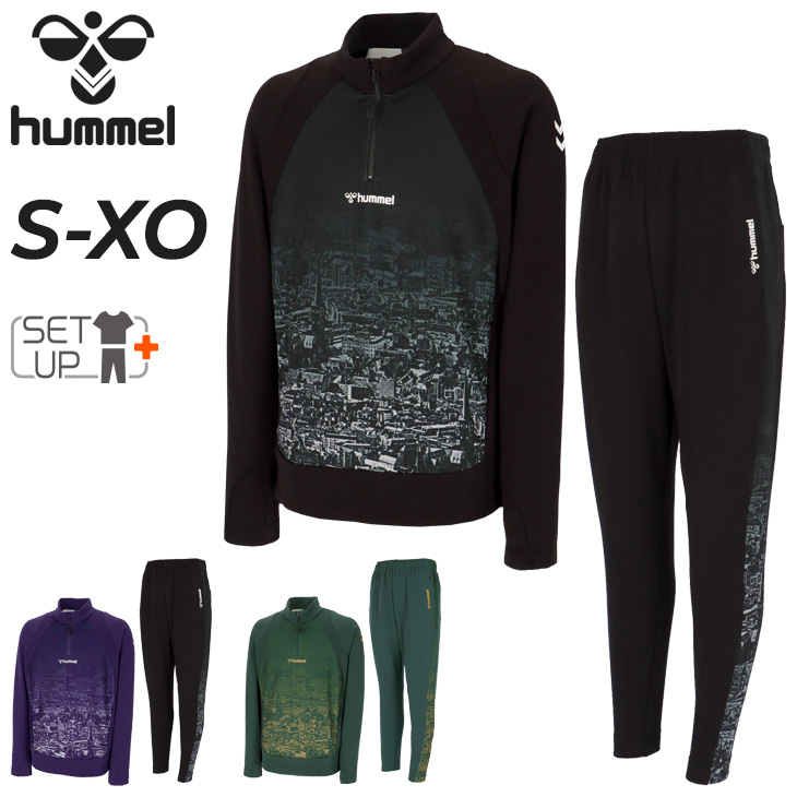 hummel（ヒュンメル） 上下セット メンズ 長袖ハーフジップトップ