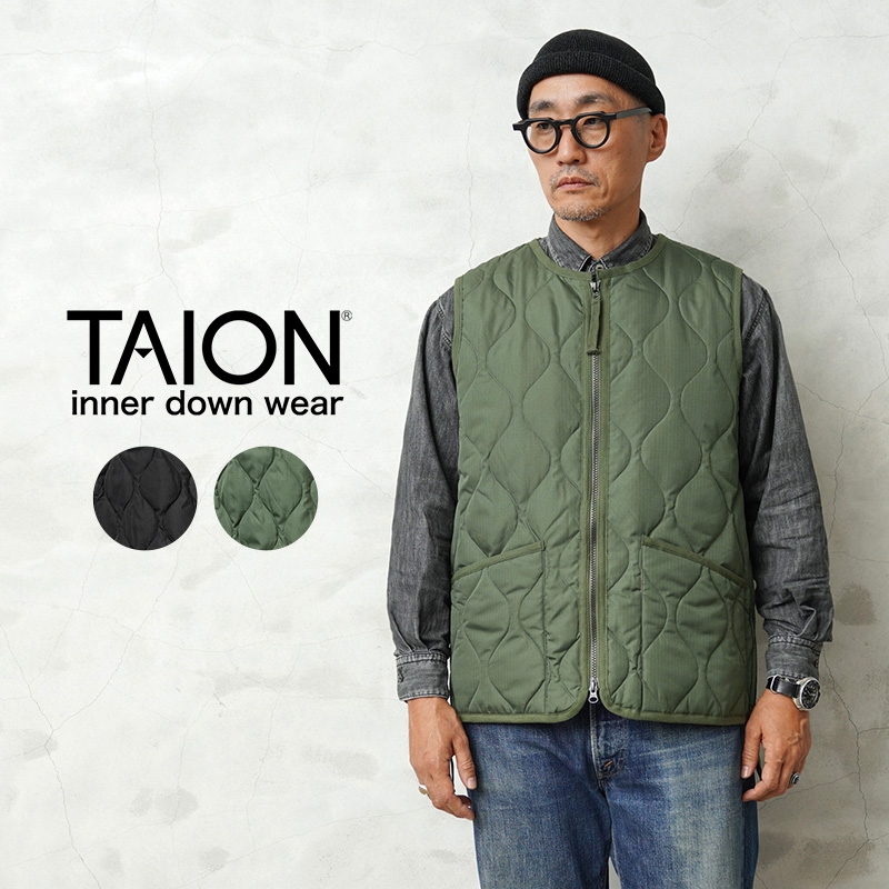 TAION（タイオン） TAION-004ZML-1 MILITARY LINE クルーネックWジップ