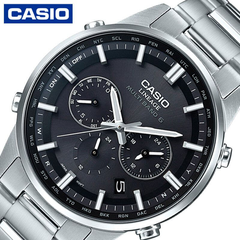 LINEAGE カシオ 電波 ソーラー 腕時計 CASIO 時計 リニエージ 男性