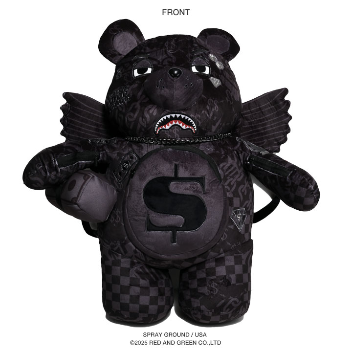 SPRAY GROUND ぬいぐるみ バッグ かわいい 熊 リュック スプレー