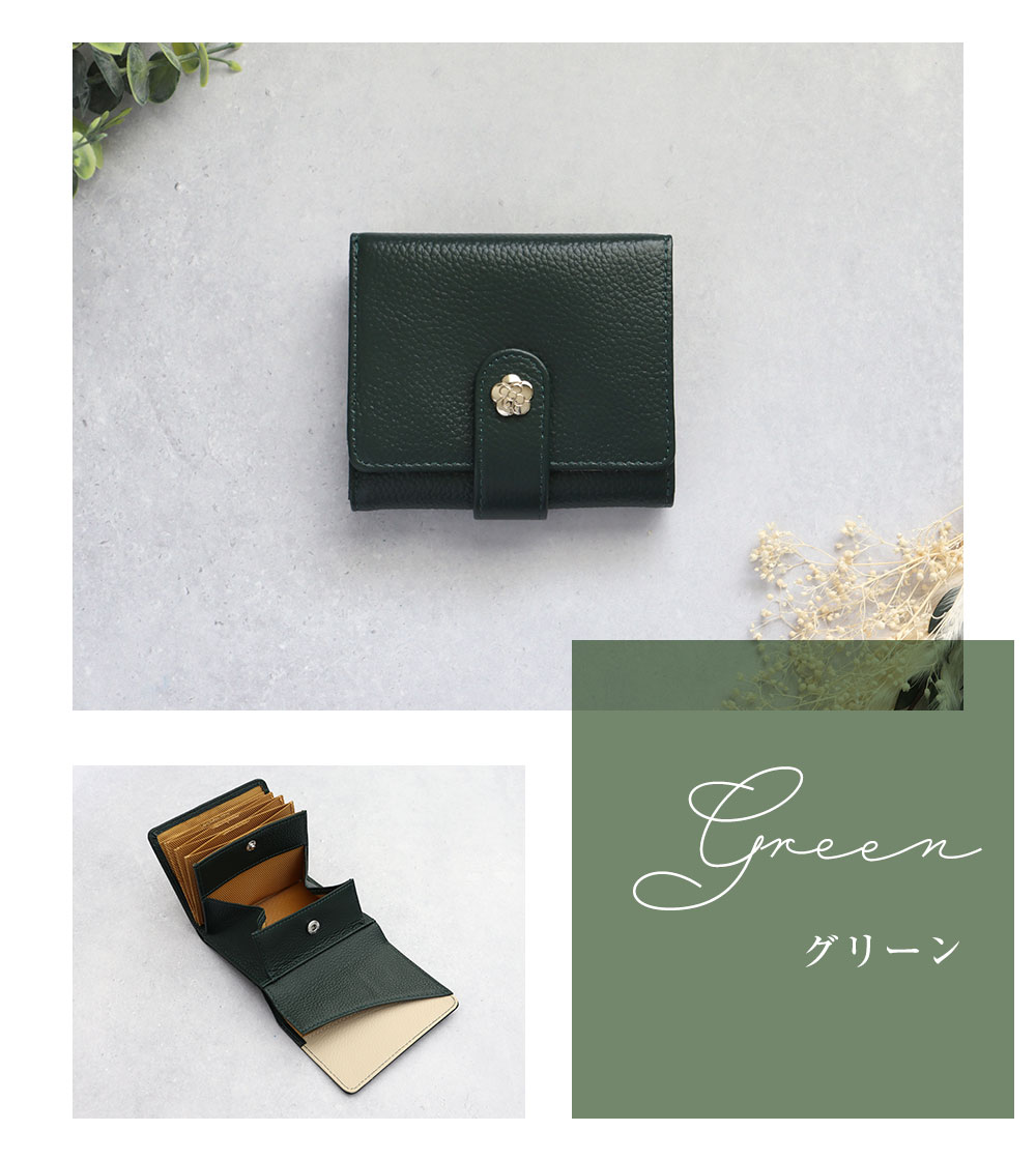 RuriHari ミニ財布 レディース 春財布 三つ折り財布 本革 ブランド