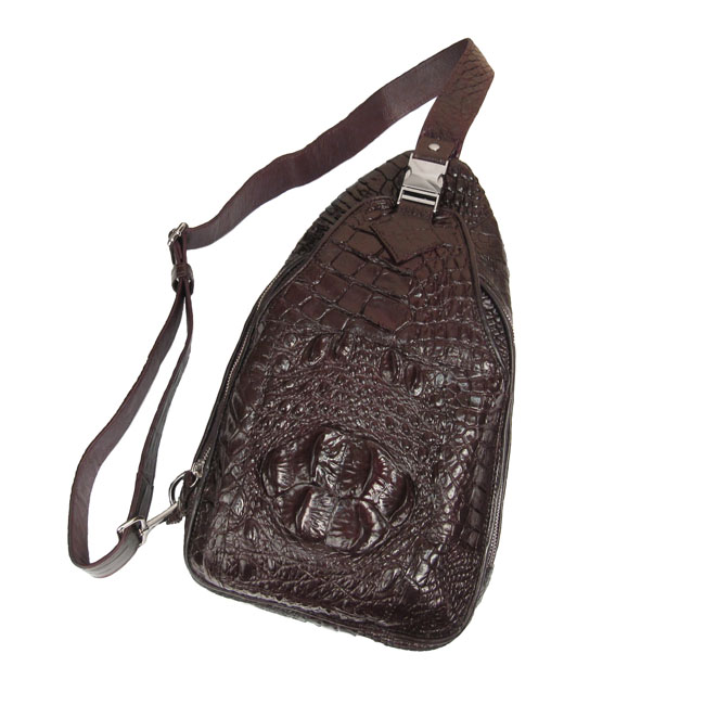 クロコダイル ワニ革 本革 斜めがけ ボディバッグ ショルダー バッグ