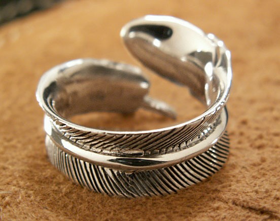 シルバーフェザーリング レデース メンズ インディアンジュエリー風
