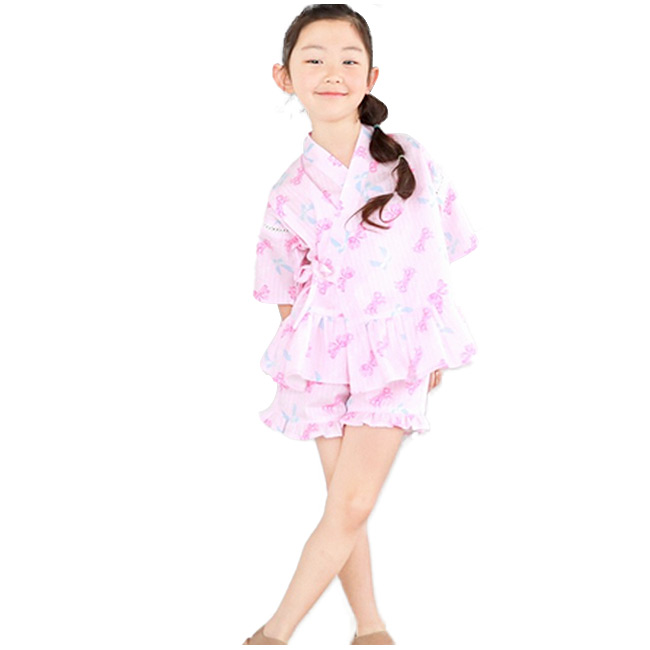 未使用 】 ヒスミニ 甚平 Lサイズ 120 130 cm タグ付き ピンク 2026年