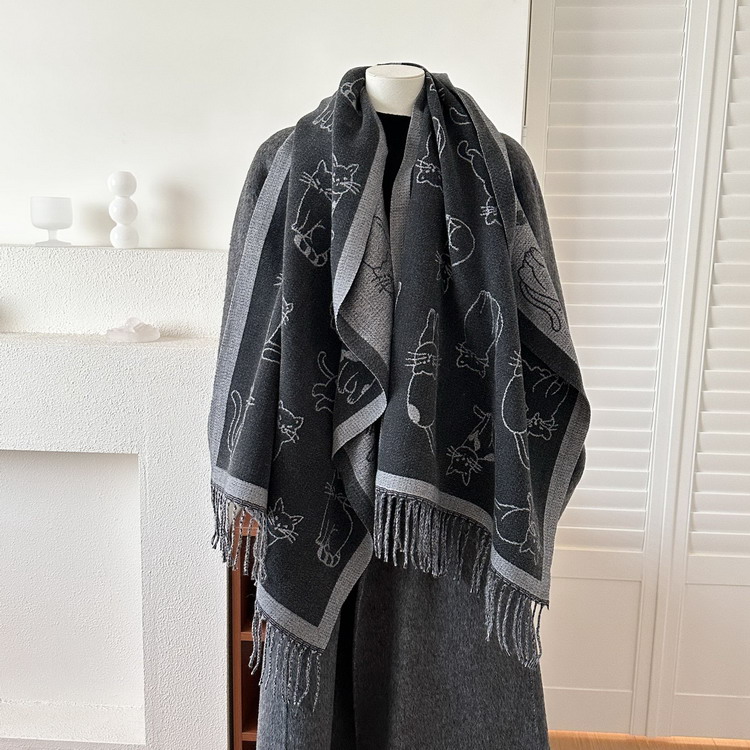 ストール 秋冬 あたたか マフラー 柔らかい リバーシブル ひざ掛け