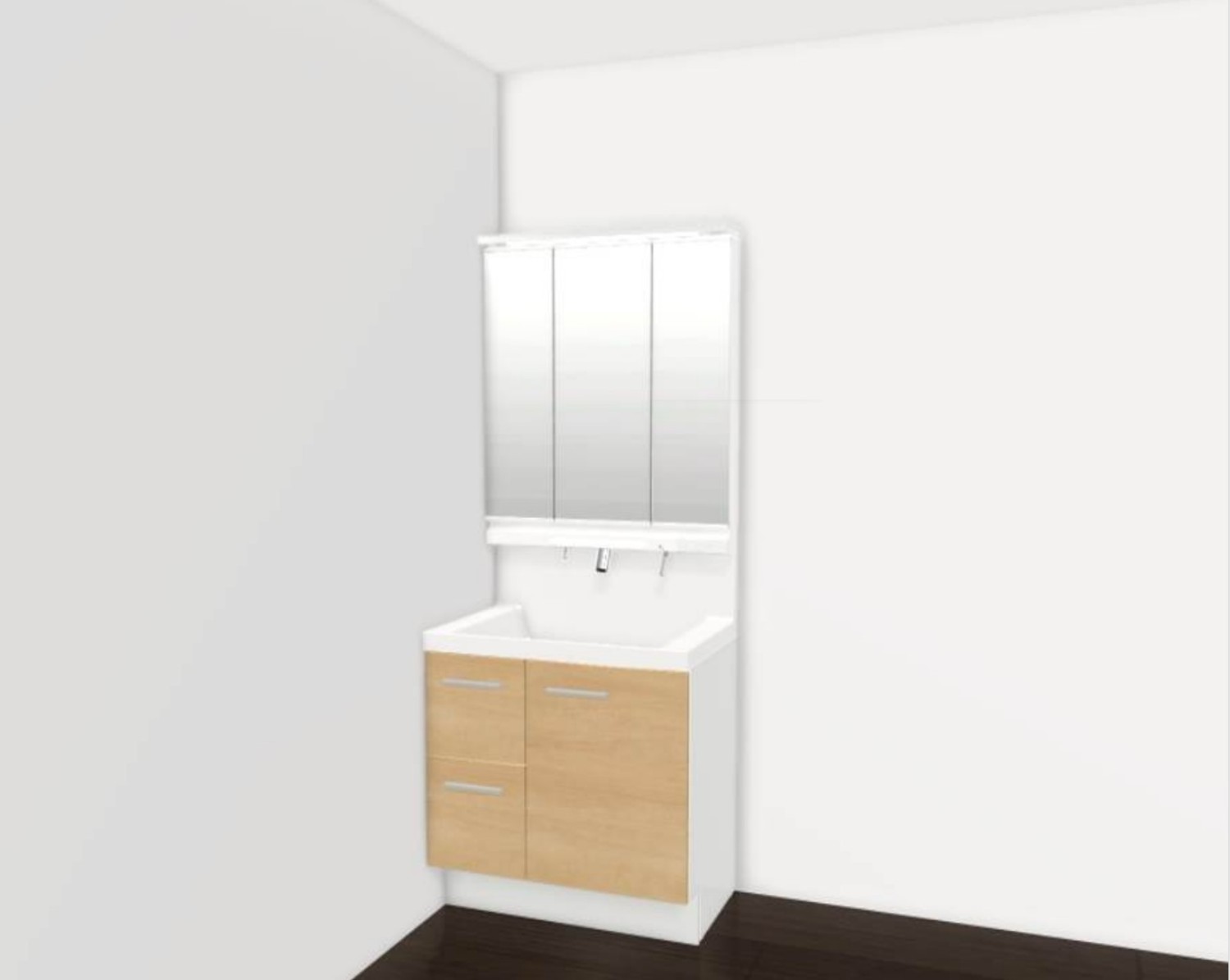 LIXIL（リクシル） LIXIL / 洗面化粧台EV （MV後継品】引出タイプ 3面