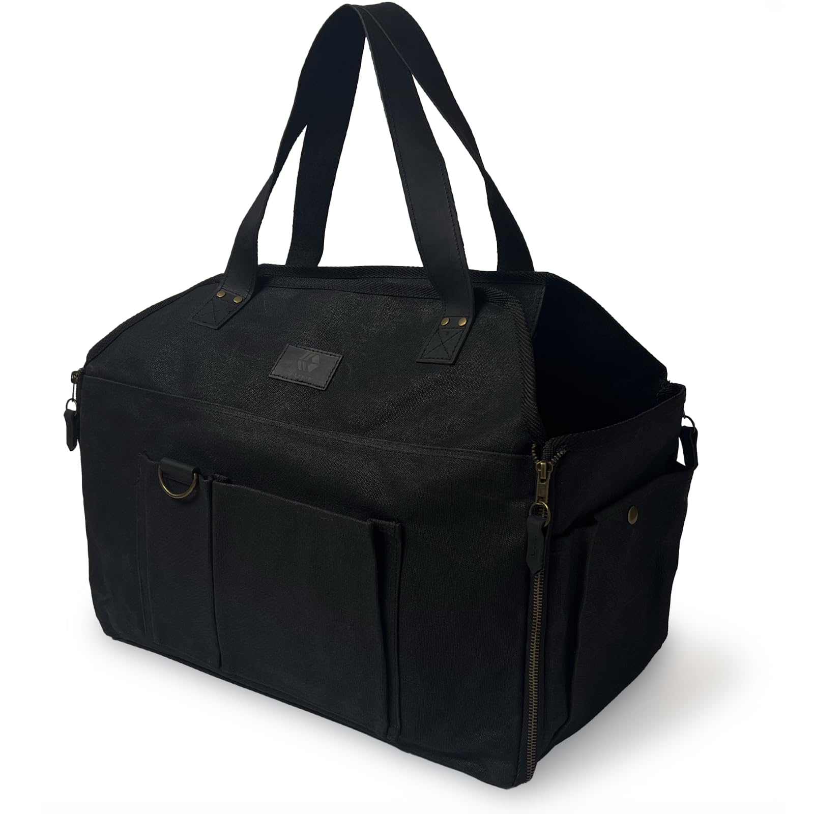 ZUKK 公式 薪バッグ キャンプ 焚き火 本革 極厚帆布 容量50L 高耐久