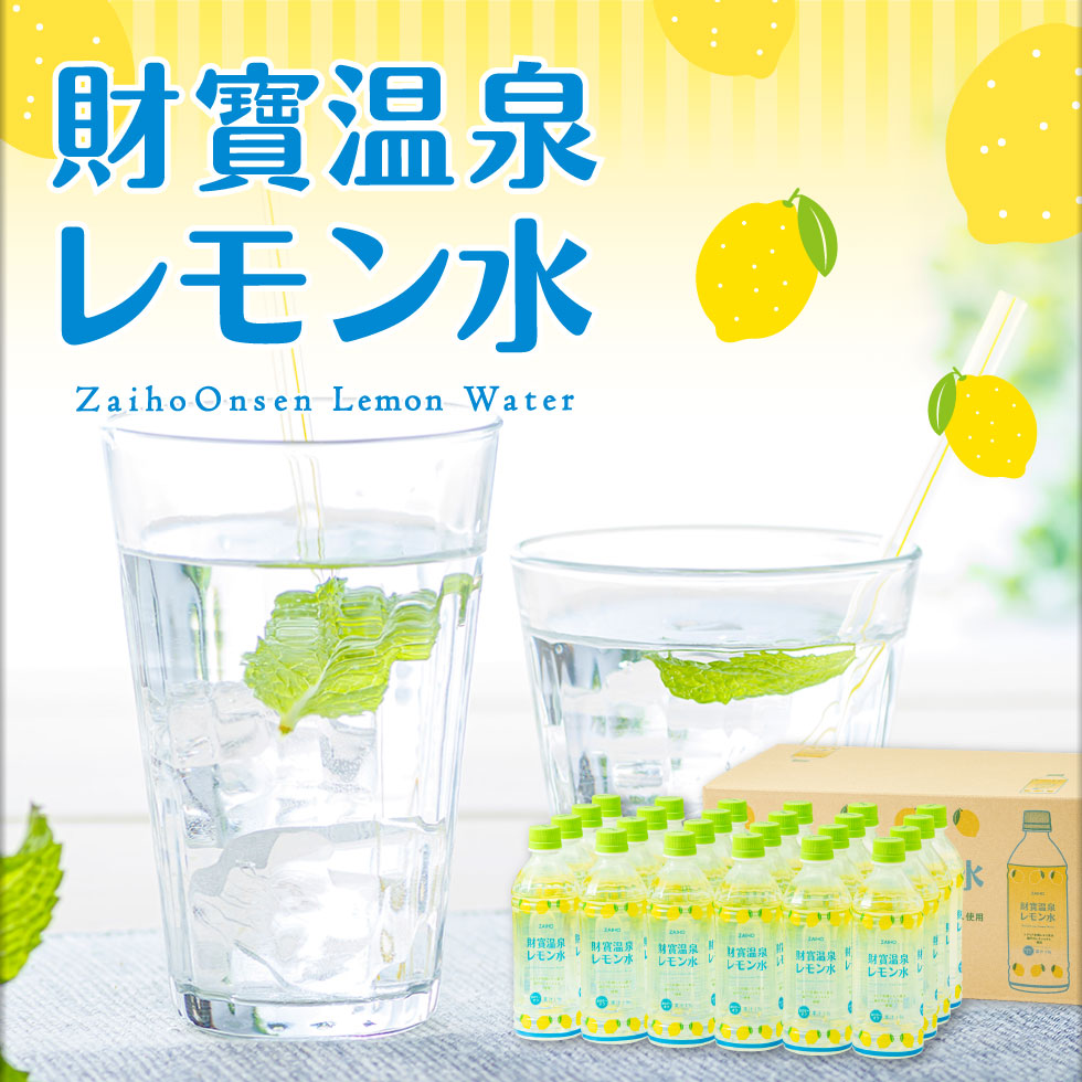 財宝 (ポイント2倍) レモン水 500ml 48本 ペットボトル 24本入2箱