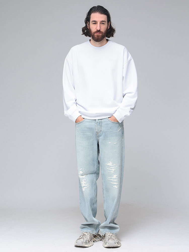 DIESEL（ディーゼル） メンズ バックデザイン クルーネック スウェット