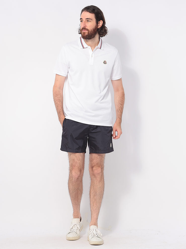 MONCLER（モンクレール） 衿トリコロールライン 半袖 ポロシャツ