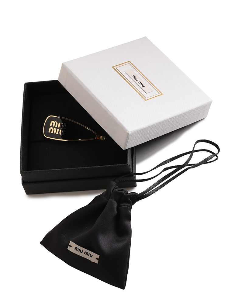 miu miu（ミュウミュウ） エナメルメタル ヘアクリップ MIU5IF1472F6T