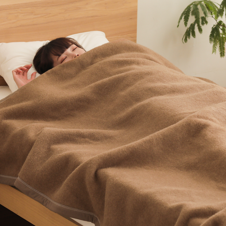 日本製 キャメル100％ あったか毛布 シングル 140×200 ラクダ ひざ掛け