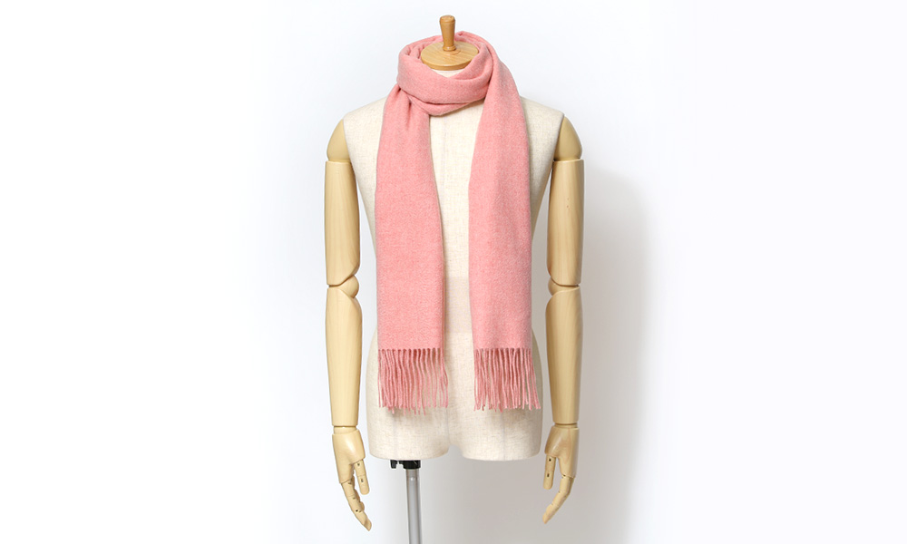 ストール 大判 200×70cm カシミヤ 100％ 日本企画 ブランド ピンク
