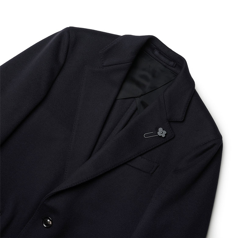 LARDINI（ラルディーニ） チェスターコート シングル ウール メルトン