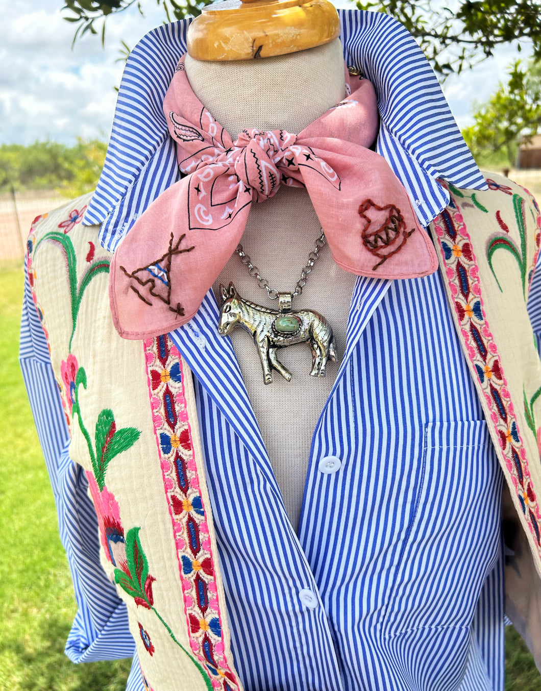 Zuni Embroidered Bandana – Pradera - purveyors of the west